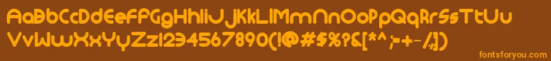 Monoglycerideextrabold Font – Orange Fonts on Brown Background