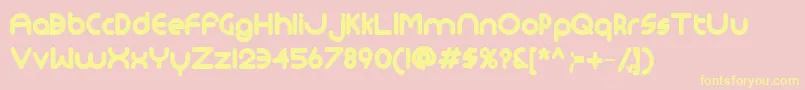 Monoglycerideextrabold Font – Yellow Fonts on Pink Background