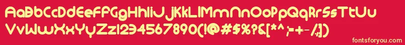 Monoglycerideextrabold Font – Yellow Fonts on Red Background