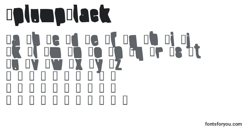 SplumpBlack-fontti – aakkoset, numerot, erikoismerkit