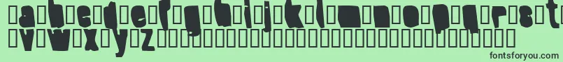 SplumpBlack-fontti – mustat fontit vihreällä taustalla