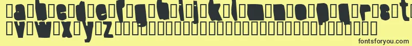 SplumpBlack-Schriftart – Schwarze Schriften auf gelbem Hintergrund