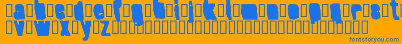 SplumpBlack-fontti – siniset fontit oranssilla taustalla