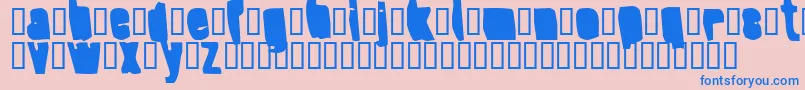 フォントSplumpBlack – ピンクの背景に青い文字