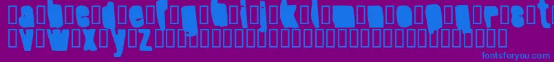 フォントSplumpBlack – 紫色の背景に青い文字