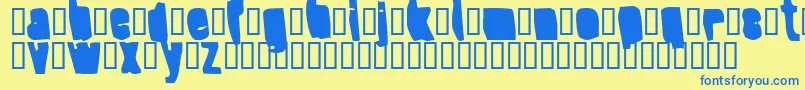 Czcionka SplumpBlack – niebieskie czcionki na żółtym tle