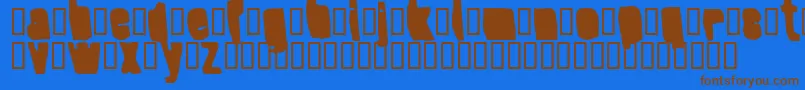 SplumpBlack-fontti – ruskeat fontit sinisellä taustalla