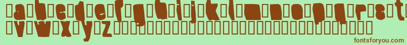 フォントSplumpBlack – 緑の背景に茶色のフォント