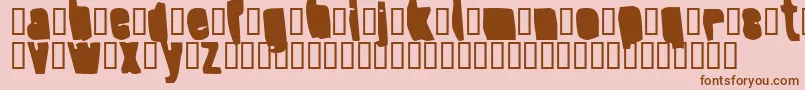 フォントSplumpBlack – ピンクの背景に茶色のフォント