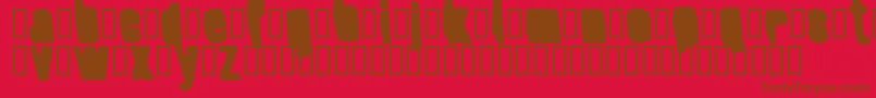 フォントSplumpBlack – 赤い背景に茶色の文字