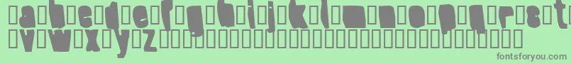 フォントSplumpBlack – 緑の背景に灰色の文字