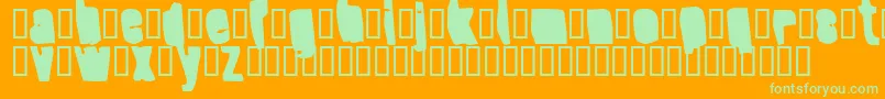 フォントSplumpBlack – オレンジの背景に緑のフォント
