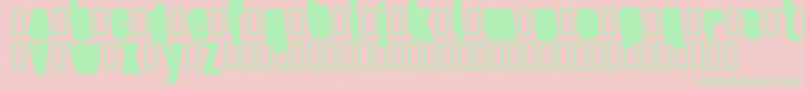 SplumpBlack-fontti – vihreät fontit vaaleanpunaisella taustalla