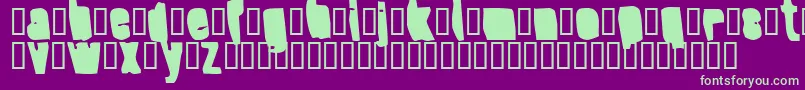 フォントSplumpBlack – 紫の背景に緑のフォント