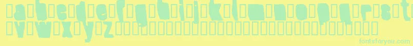 フォントSplumpBlack – 黄色い背景に緑の文字