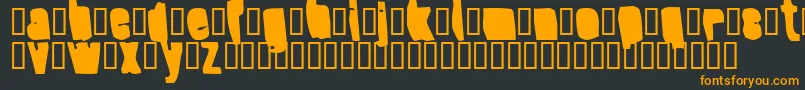 フォントSplumpBlack – 黒い背景にオレンジの文字