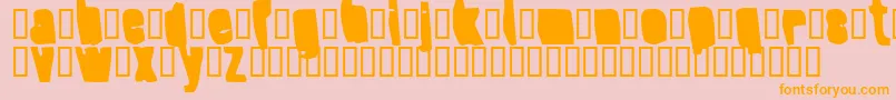 SplumpBlack-Schriftart – Orangefarbene Schriften auf rosa Hintergrund