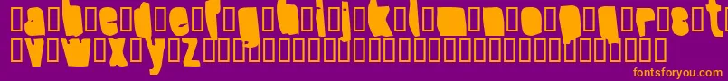 フォントSplumpBlack – 紫色の背景にオレンジのフォント