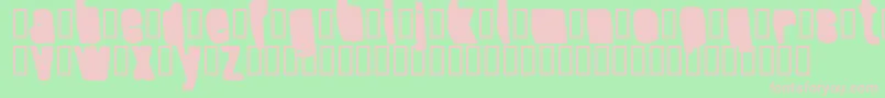 SplumpBlack-fontti – vaaleanpunaiset fontit vihreällä taustalla