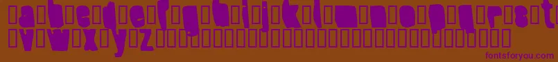 フォントSplumpBlack – 紫色のフォント、茶色の背景