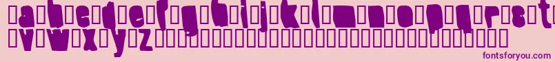 フォントSplumpBlack – ピンクの背景に紫のフォント