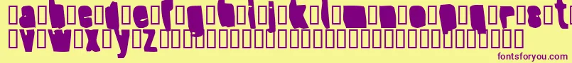 SplumpBlack-Schriftart – Violette Schriften auf gelbem Hintergrund