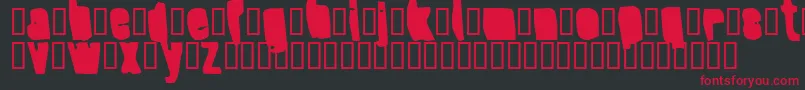 フォントSplumpBlack – 黒い背景に赤い文字
