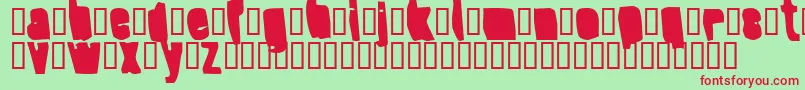 フォントSplumpBlack – 赤い文字の緑の背景