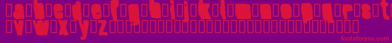 Fonte SplumpBlack – fontes vermelhas em um fundo violeta