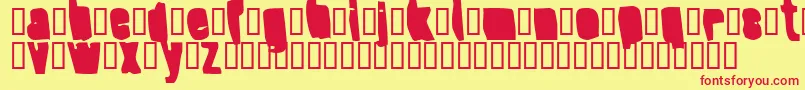 Czcionka SplumpBlack – czerwone czcionki na żółtym tle