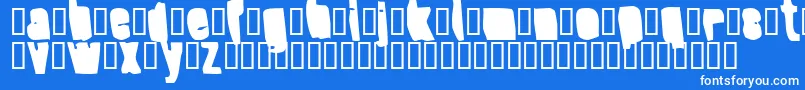 フォントSplumpBlack – 青い背景に白い文字