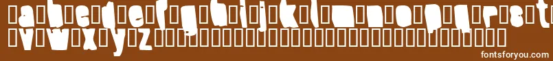 SplumpBlack-fontti – valkoiset fontit ruskealla taustalla