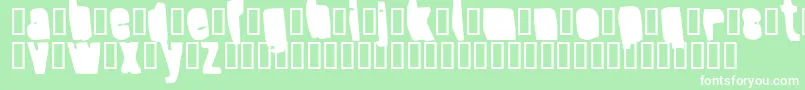 SplumpBlack-fontti – valkoiset fontit vihreällä taustalla