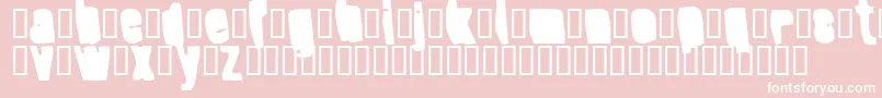 SplumpBlack-fontti – valkoiset fontit vaaleanpunaisella taustalla