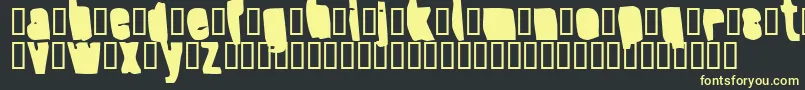 フォントSplumpBlack – 黒い背景に黄色の文字