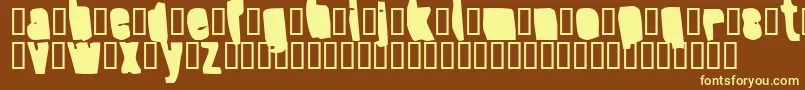 SplumpBlack-fontti – keltaiset fontit ruskealla taustalla