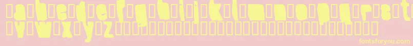 Fonte SplumpBlack – fontes amarelas em um fundo rosa