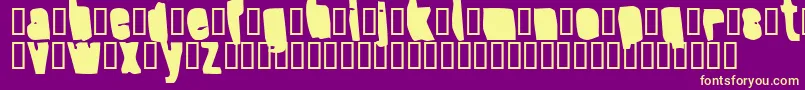 フォントSplumpBlack – 紫の背景に黄色のフォント