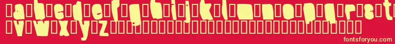 Czcionka SplumpBlack – żółte czcionki na czerwonym tle