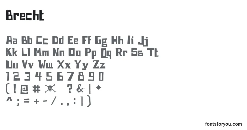 Brecht-fontti – aakkoset, numerot, erikoismerkit