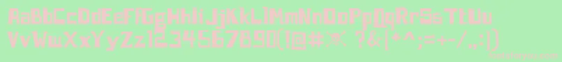 Brecht Font – Pink Fonts on Green Background