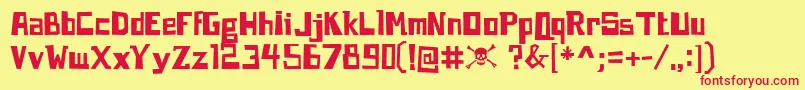 Brecht Font – Red Fonts on Yellow Background