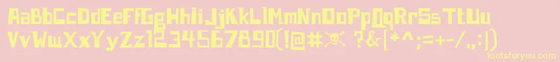 More about Brecht Font Brecht Font – Yellow Fonts on Pink Background