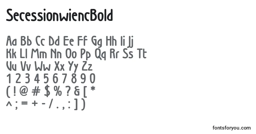 SecessionwiencBoldフォント–アルファベット、数字、特殊文字