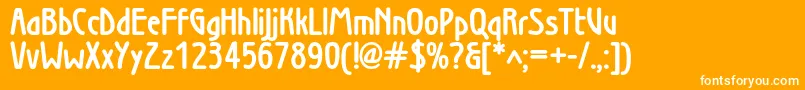 SecessionwiencBold Font – White Fonts on Orange Background