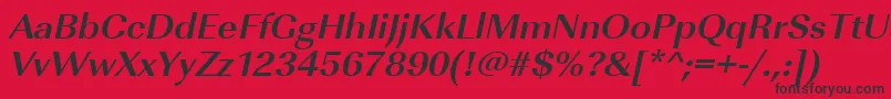 UrwimperialtwidBoldOblique Font – Black Fonts on Red Background