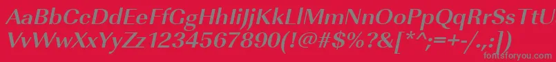 UrwimperialtwidBoldOblique Font – Gray Fonts on Red Background