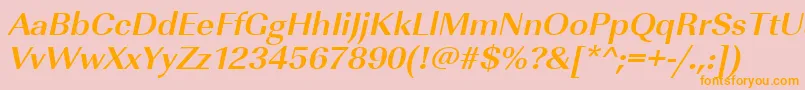 UrwimperialtwidBoldOblique Font – Orange Fonts on Pink Background