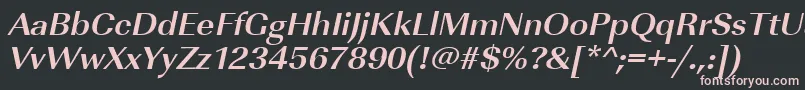 UrwimperialtwidBoldOblique Font – Pink Fonts on Black Background