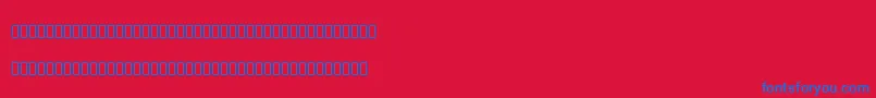 Fonte BulmerMtRegularExpertBdita – fontes azuis em um fundo vermelho